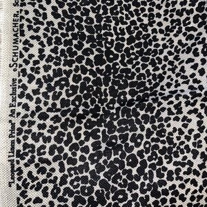 Schumacher Black and White Leopard Print Fabric